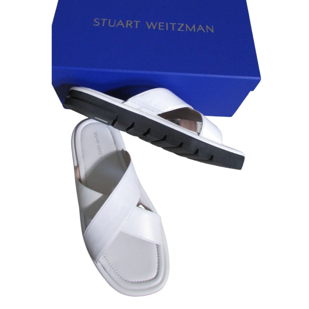 NWT Stuart Weitzman Elodie Cross Lug Slide - Picture 2 of 4